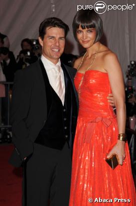 Tom Cruise et Kathie Holmes a la soiree UNICEF-Gucci en Fevrier 2008