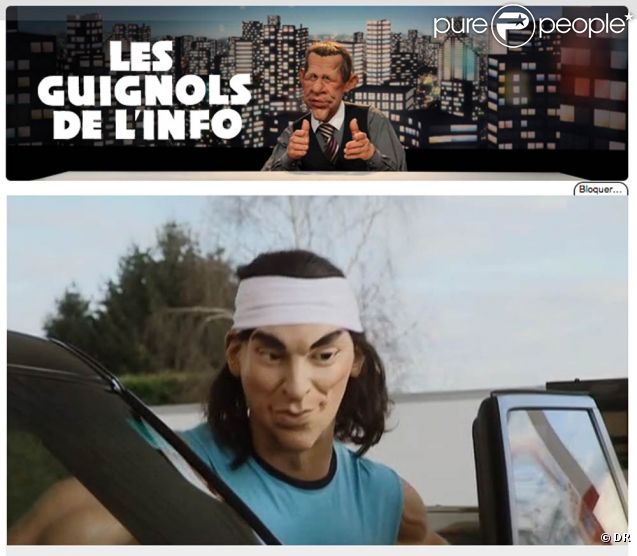 Canal+ a choqué les instances espagnoles avec la diffusion dans  Les Guignols de l'info , le 6 février 2012, d'un sketch accusant Rafael Nadal de dopage, avec la mention 