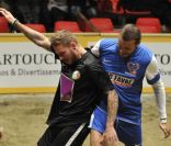 M. Pokora le 11 février 2012 au chapiteau de Fontvieille de Monaco pour l'événement Le Show Beach Soccer le Tournoi des célébrités
