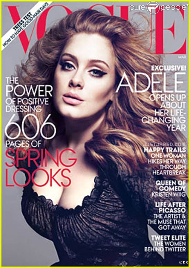 Adele, dans le Vogue américain du mois de mars 2012, s'ouvre sur sa vie intime, ses dernières semaines un peu folles et son désir de quitter le devant de la scène pendant 4-5 ans pour se consacrer à son amour, Simon Konecki.