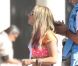 Ashley Tisdale pose pour la marque Op Surf, le vendredi 10 février à  Venice Beach. Un shooting auquel participaient également Sarah Hyland,  Austin Stowell, et Matt Lanter.