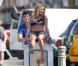 Ashley Tisdale pose pour la marque Op Surf, le vendredi 10 février à  Venice Beach. Un shooting auquel participaient également Sarah Hyland,  Austin Stowell, et Matt Lanter.