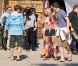 Ashley Tisdale pose pour la marque Op Surf, le vendredi 10 février à  Venice Beach. Un shooting auquel participaient également Sarah Hyland,  Austin Stowell, et Matt Lanter.
