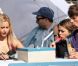 Ashley Tisdale pose pour la marque Op Surf, le vendredi 10 février à  Venice Beach. Un shooting auquel participaient également Sarah Hyland,  Austin Stowell, et Matt Lanter.