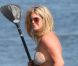 Rachel Hunter sur une plage à Malibu, le 4 mars 2011.