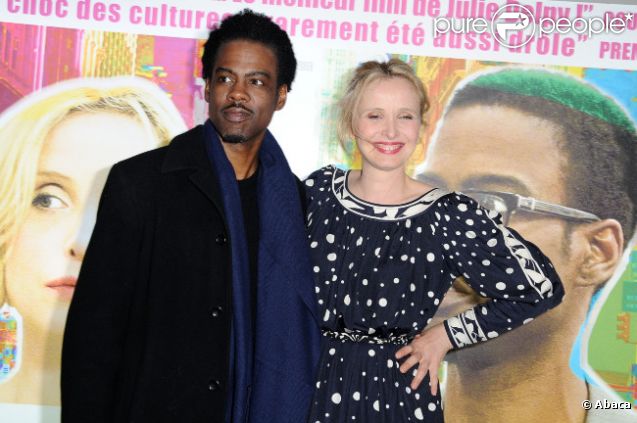 Julie Delpy et Chris Rock présentent  2 days in New York  à Paris, le 19 mars 2012.