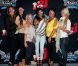 Aurélie, Nabila, Myriam, Julia, Catherine et Amélie lors du photocall des Anges de la télé-réalité 4 : Club Hawaï chez NRJ le 30 mars 2012 à Paris