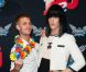 Benoît et Thomas alias Brigitte et Josiane lors du photocall des Anges de la télé-réalité 4 : Club Hawaï chez NRJ le 30 mars 2012 à Paris