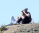 Justin Bieber et Selena Gomez partagent un pique-nique dans un jardin de Los Angeles, le mercredi 4 avril 2012.