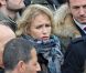 Fanny Cottençon au meeting de François Hollande au Château de Vincennes, le 15 avril 2012.