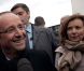 François Hollande et Valérie Trierweiler au meeting du château de Vincennes, dimanche 15 avril 2012.