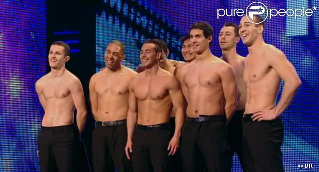 Les Français Cascade impressionnent le jury de l'émission  Britain's Got Talent , sur ITV, le 21 février 2012.