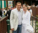 Dany Boon et sa femme Yaël lors de la finale Federer-Nadal