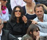 Stéphane Freiss et sa femme lors de la finale Federer-Nadal