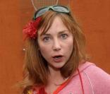 Julie Depardieu lors de la finale Federer-Nadal