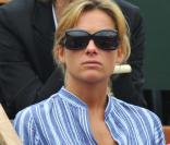 Anne-Sophie Lapix lors de la finale Federer-Nadal