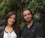 Zoé Félix et un ami lors de la finale Federer-Nadal