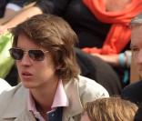 Bernard Arnault et son fils lors de la finale Federer-Nadal