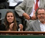 Michel Leeb et sa fille à Roland Garros