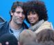 Sonia Rolland et Jalil Lespert place de la Bastille pour la victoire de François Hollande, le 6 mai 2012.