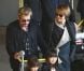 Johnny Hallyday, Laeticia et leurs fillettes arrivent à Paris depuis Los Angeles, le 5 mai 2012.