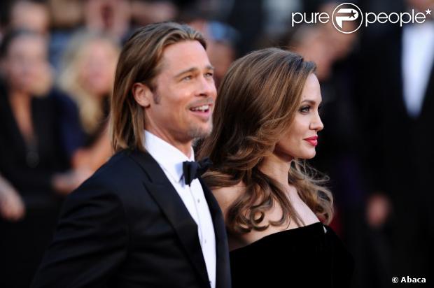 Angelina Jolie et Brad Pitt le 26 février 2012 à Los Angeles