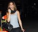 Elisabetta Canalis rentre chez elle après son arrivée le 17 mai 2012 à l'aéroport de Los Angeles, après son passage à Cannes.