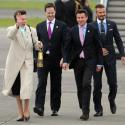 David Beckham s'enflamme, très fier, et le relais olympique s'élance...