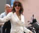 Sophie Marceau, très élégante en blanc, se rend à un événement promo autour de son film Un bonheur n'arrive jamais seul, le samedi 19 mai 2012, à Cannes, durant le 65e Festival international du film.