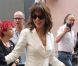 Sophie Marceau, très élégante en blanc, se rend à un événement promo autour de son film Un bonheur n'arrive jamais seul, le samedi 19 mai 2012, à Cannes, durant le 65e Festival international du film.