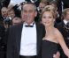 Thierry Ardisson et sa compagne Audrey Crespo-Mara au Palais des Festivals, s'apprêtent à assister à la projection du film Lawless. Cannes, le 19 mai 2012.