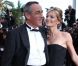 Thierry Ardisson et sa compagne Audrey Crespo-Mara au Palais des Festivals, s'apprêtent à assister à la projection du film Lawless. Cannes, le 19 mai 2012.
