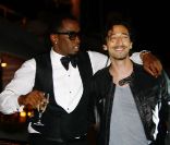 P. Diddy et Adrien Brody lors de la soirée privée de P. Diddy sur un yacht à Cannes le 22 mai 2012