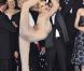 La contorsionniste Zlata lors de la montée des marches pour le film Holy Motors au Festival de Cannes le 23 mai 2012