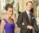 La princesse Mary et le prince Joachim. La famille royale de Danemark assistait le 24 mai 2012 à un concert de la Garde royale, au Théâtre royal de Copenhague.