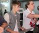 Justin Bieber à l'aéroport de Paris pour son départ pour l'Italie, le 2 juin 2012.