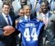 Barack Obama au milieu des NY Giants : admiratif, cool et toujours fun !