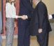 Le prince Felipe et la princesse Letizia d'Espagne présidaient le 13 juin 2012 la réunion du conseil d'administration de la Fondation Prince des Asturies, à Madrid.