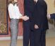 Le prince Felipe et la princesse Letizia d'Espagne présidaient le 13 juin 2012 la réunion du conseil d'administration de la Fondation Prince des Asturies, à Madrid.