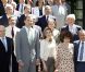 Felipe et Letizia d'Espagne lors d'une rencontre avec les représentants du logement étudiant, le 4 juin 2012 à Madrid.
