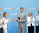 Felipe et Letizia d'Espagne lors de la remise des prix de l'Association de la presse, le 5 juin 2012.