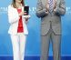 Felipe et Letizia d'Espagne lors de la remise des prix de l'Association de la presse, le 5 juin 2012.