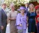  La reine Beatrix, la princesse Mabel, le prince Willem-Alexander et la princesse Maxima lors du mariage de Maria-Carolina de Bourbon-Parme et son compagnon Albert Brenninkmeijer, en la Basilique San Miniato de Florence, le 16 juin 2012 