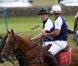 Les princes William et Harry participent à un match de polo, à Westonbirt, le 17 juin 2012