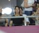 Les femmes et compagnes des joueurs tricolores lors du match de l'équipe de France perdu face à la Suède le 19 juin 2012 à Kiev en Ukraine (2-0)