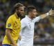 Olivier Giroud lors du match de l'équipe de France perdu face à la Suède le 19 juin 2012 à Kiev en Ukraine (2-0)