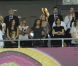 Les femmes et compagnes des joueurs tricolores lors du match de l'équipe de France perdu face à la Suède le 19 juin 2012 à Kiev en Ukraine (2-0)