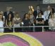 Les femmes et compagnes des joueurs tricolores étaient présentes lors du match de l'équipe de France perdu face à la Suède le 19 juin 2012 à Kiev en Ukraine (2-0)