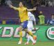 Zlatan Ibrahimovich lors du match de l'équipe de France perdu face à la Suède le 19 juin 2012 à Kiev en Ukraine (2-0)