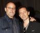 EXCLU : Jean Reno et Gad Elmaleh dans les coulisses du Stade de France après le concert de Johnny Hallyday, le 17 juin 2012.